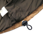 VAN -JAC- Hooded Overcoat L Beige Nylon Cotton Hood Detachable Double Zip