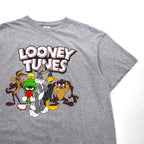 LOONEY TUNES T-shirt L Gray Character Print DELTA Body PRO WEIGHT