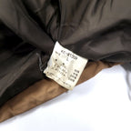 VAN -JAC- Hooded Overcoat L Beige Nylon Cotton Hood Detachable Double Zip