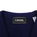 LACOSTE 70s Knit Cardigan, Size L, Navy, Acrylic, IZOD Spool Tag, One-Point Logo