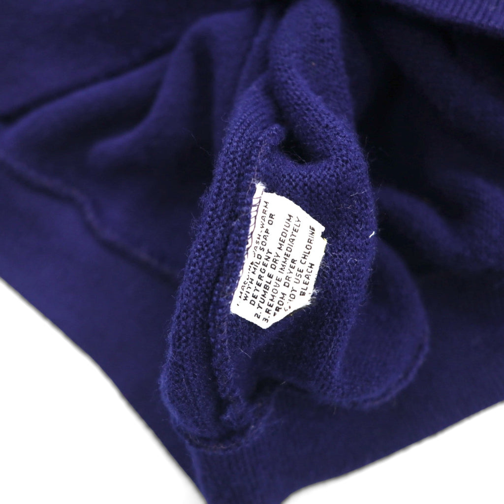 LACOSTE 70s Knit Cardigan, Size L, Navy, Acrylic, IZOD Spool Tag, One-Point Logo