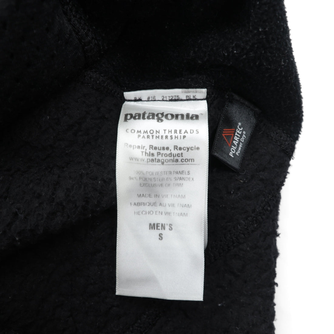 Patagonia Los Gatos High Pile Fleece Jacket, Small, Black, Full Zip, 25920