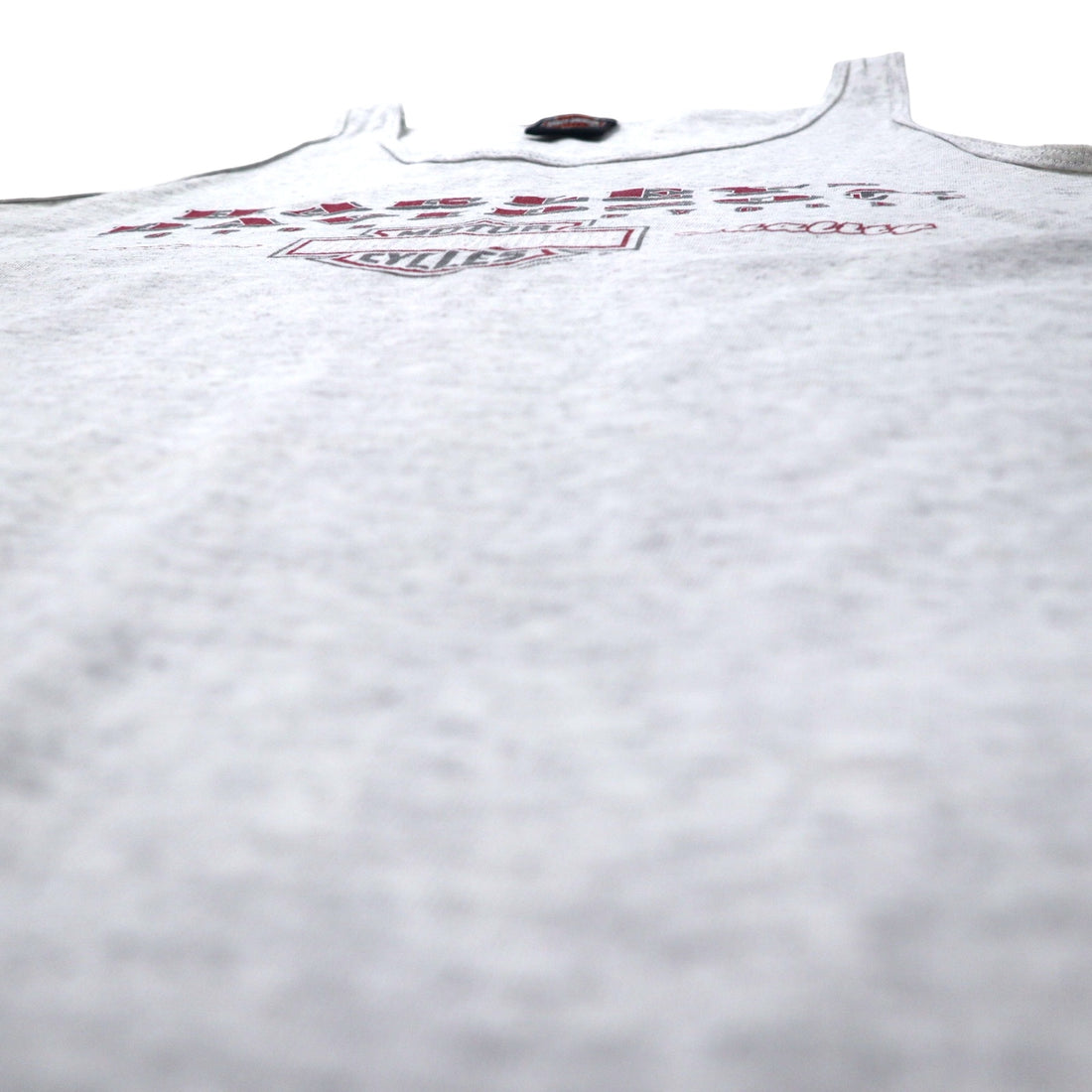HARLEY DAVIDSON 00s Logo Print Tank Top XL Grey Cotton CALDWELL ID