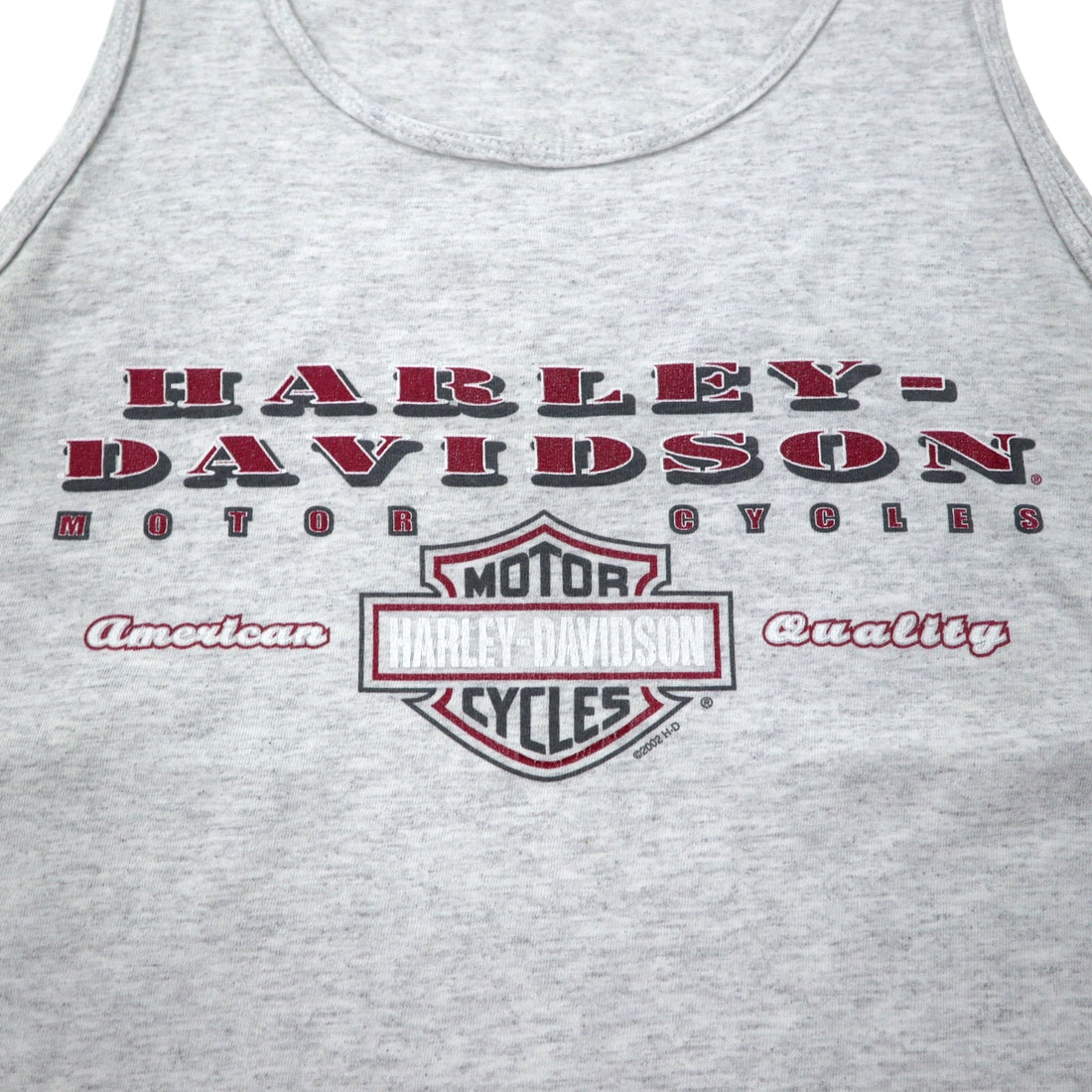 HARLEY DAVIDSON 00s Logo Print Tank Top XL Grey Cotton CALDWELL ID