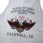 HARLEY DAVIDSON 00s Logo Print Tank Top XL Grey Cotton CALDWELL ID