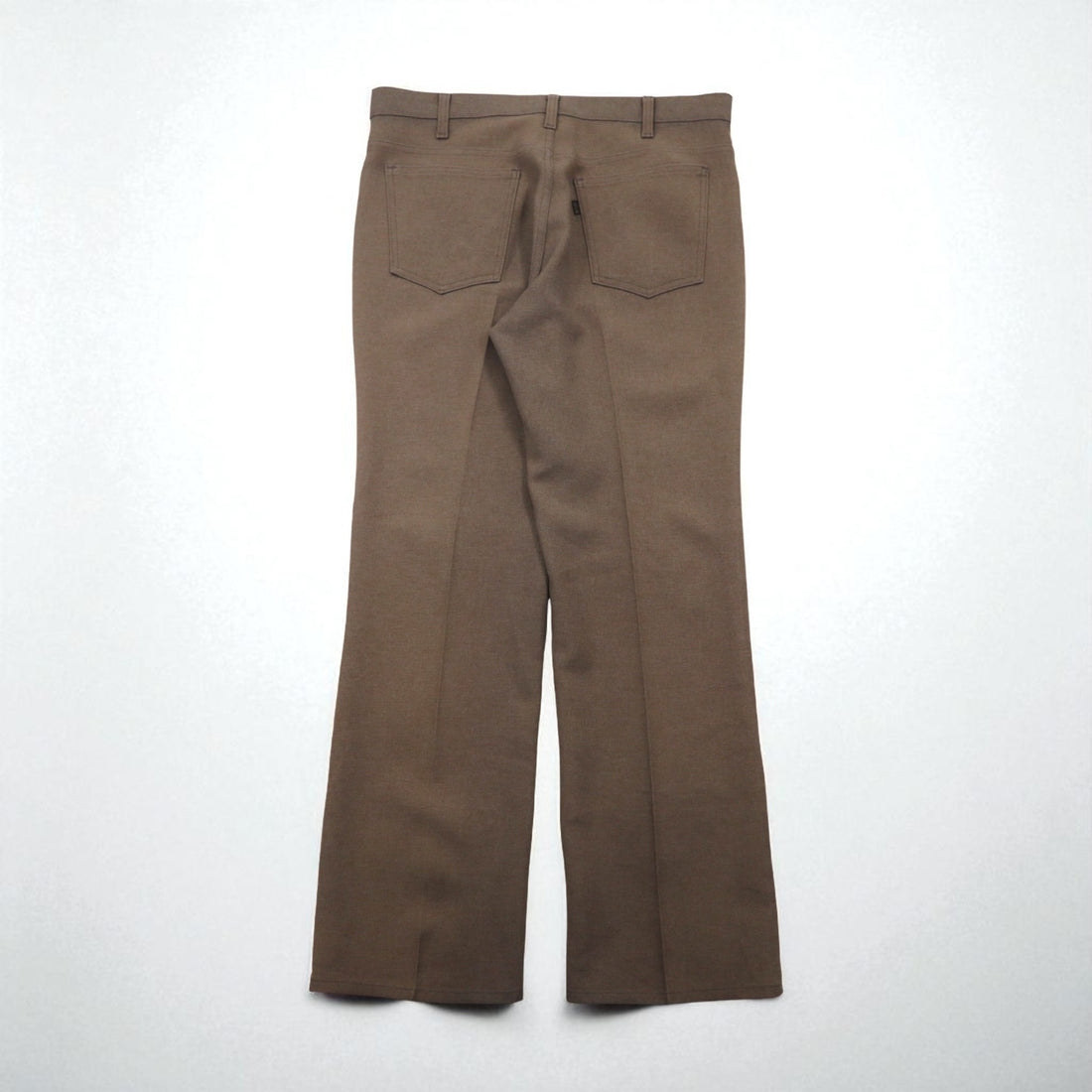 Levi's 1980s STA-PREST Bootcut Flare Slacks, Made in USA, Size L, Brown, 10517 9125, Center Press, 42 TALON, Black Tag