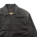 MARC NEW YORK Leather Stitch Car Coat Coverall 2XL Brown