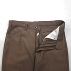 Levi's 1980s STA-PREST Bootcut Flare Slacks, Made in USA, Size L, Brown, 10517 9125, Center Press, 42 TALON, Black Tag
