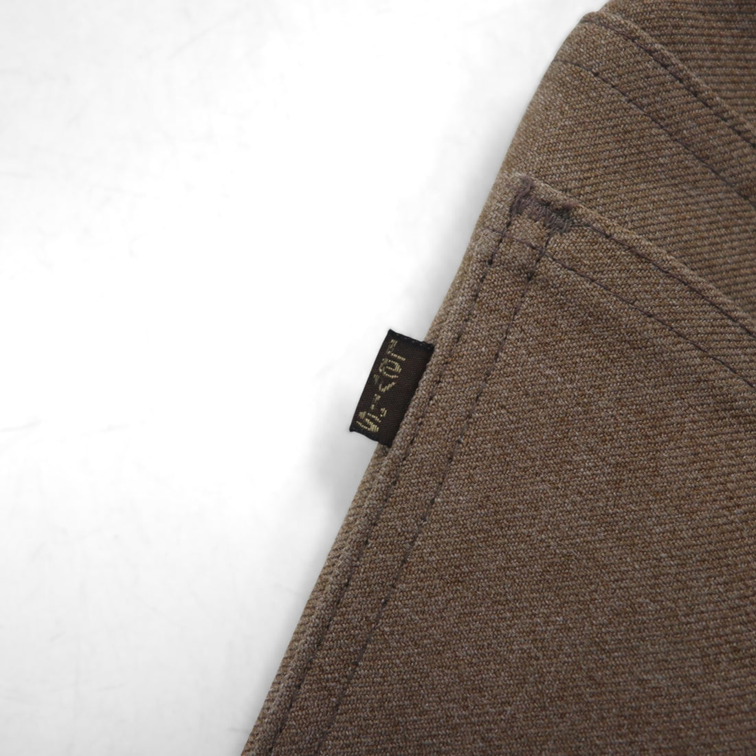 Levi's 1980s STA-PREST Bootcut Flare Slacks, Made in USA, Size L, Brown, 10517 9125, Center Press, 42 TALON, Black Tag