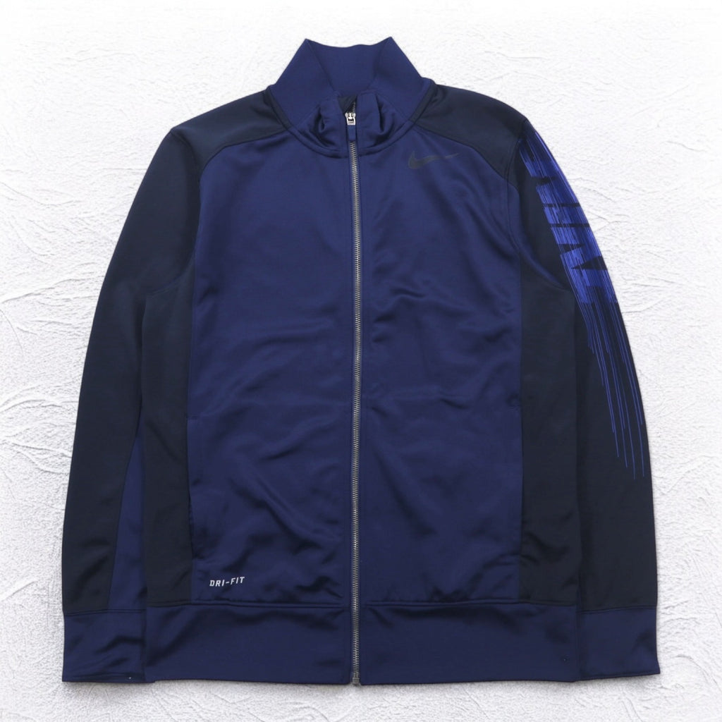 NIKE トラックジャケット ジャージ S ネイビー スウォッシュ DRI-FIT 638985-410
