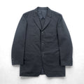 VAN -JAC- 3B Tailored Jacket Blue Leather S Gray Wool