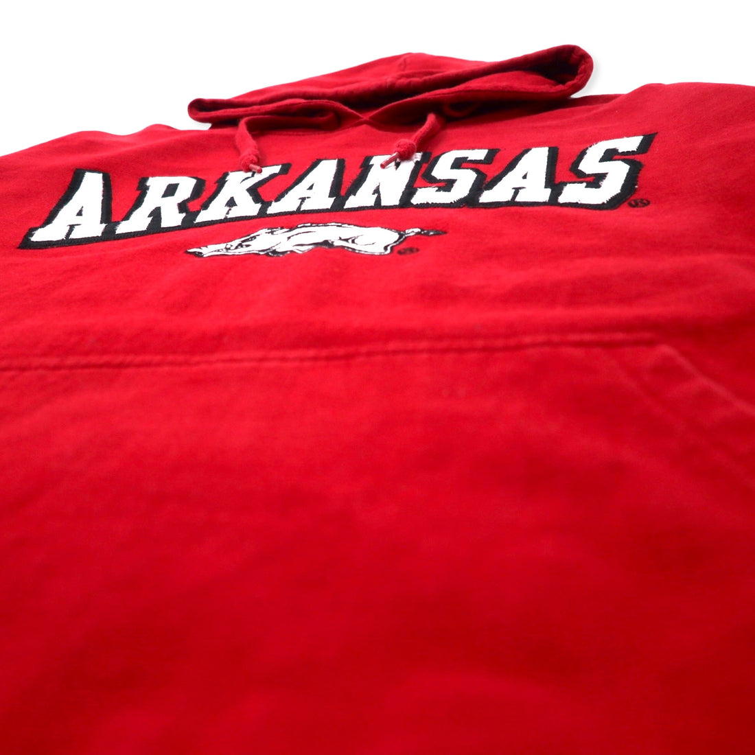 e5 College Embroidered Pullover Hoodie 2X Red Cotton NCAA ARKANSAS Big Size