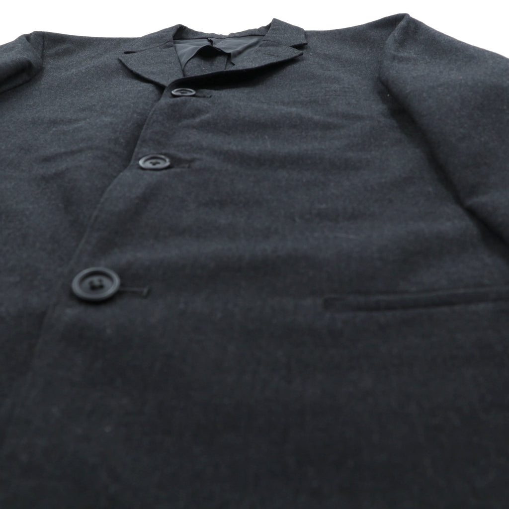 VAN -JAC- 3B Tailored Jacket Blue Leather S Gray Wool