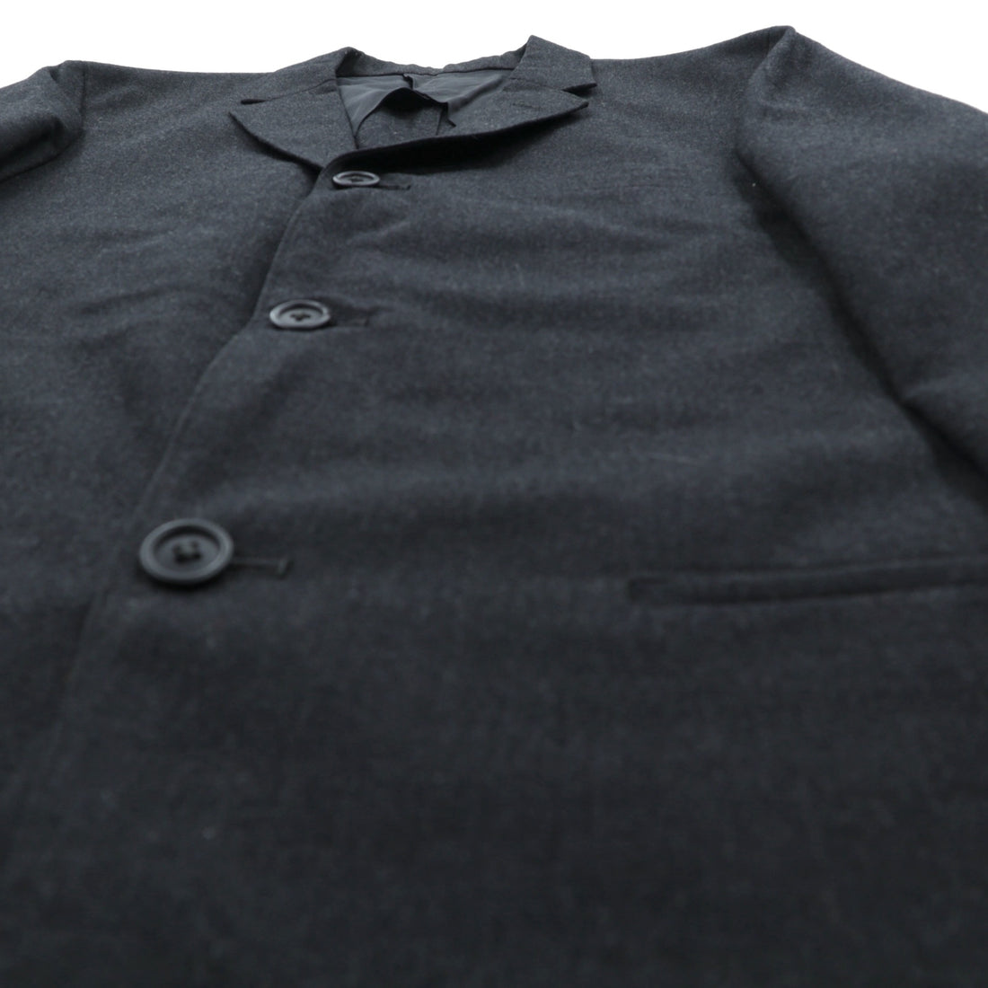 VAN -JAC- 3B Tailored Jacket Blue Leather S Gray Wool