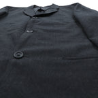 VAN -JAC- 3B Tailored Jacket Blue Leather S Gray Wool