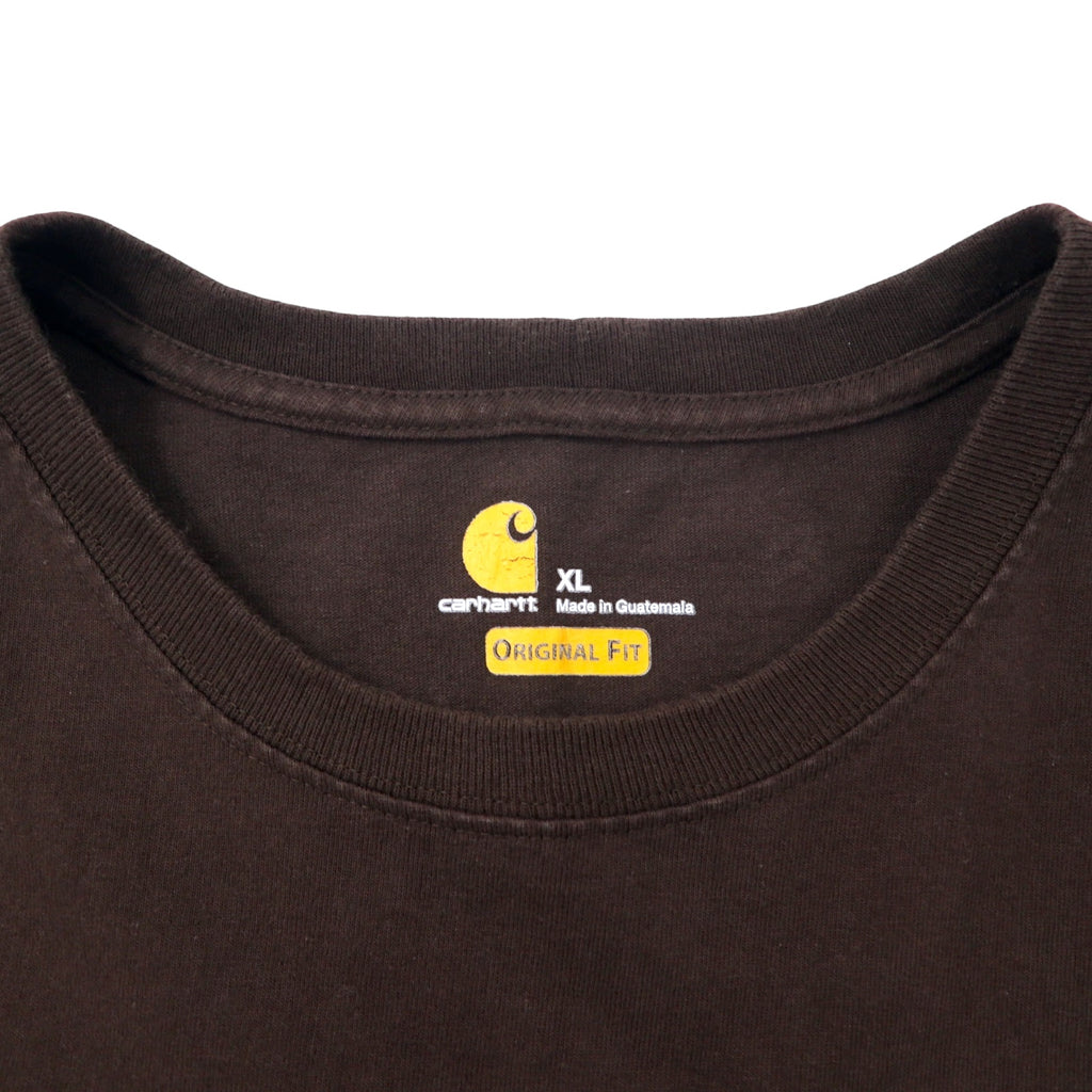 Carhartt Pocket T-Shirt Pocket T XL Brown Cotton ORIGINAL FIT