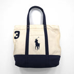 Polo Ralph Lauren ビッグポニー キャンバス トートバッグ 刺繡 ヴィンテージ加工 ナンバリング
