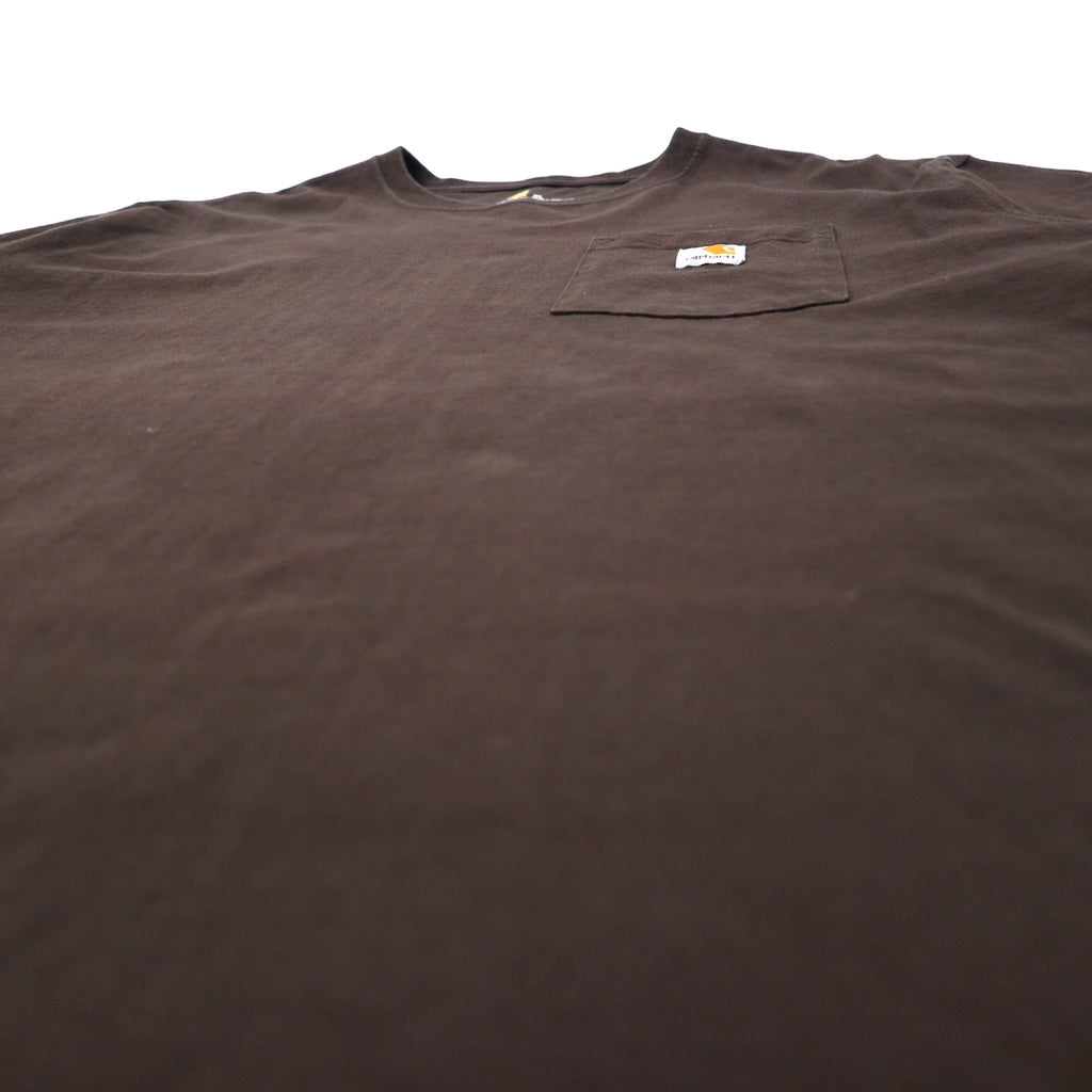 Carhartt Pocket T-Shirt Pocket T XL Brown Cotton ORIGINAL FIT