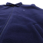 Polo Ralph Lauren 90s Short Fleece Harrington Jacket XL Navy Chin Strap Small Pony Embroidery