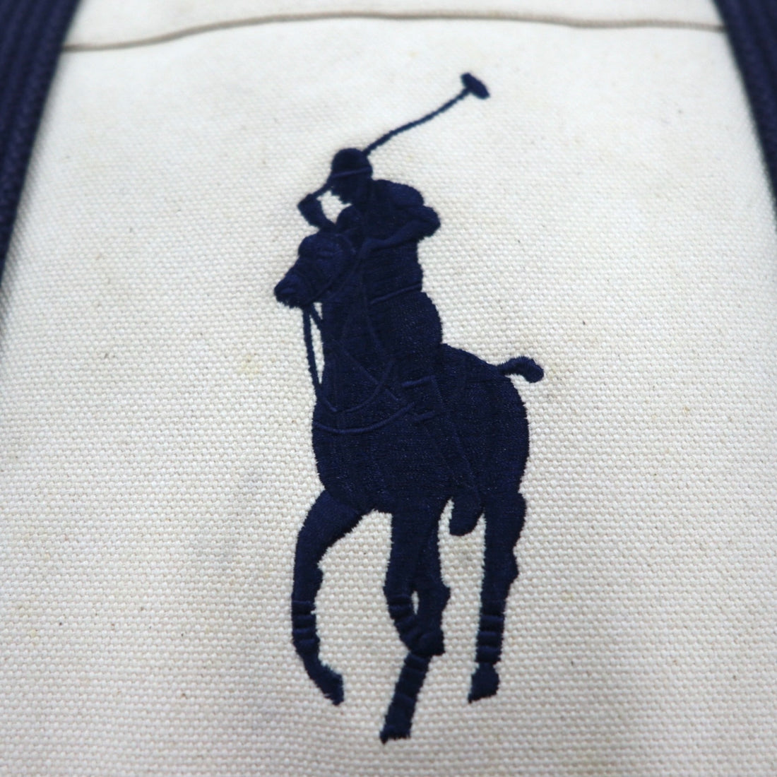 Polo Ralph Lauren ビッグポニー キャンバス トートバッグ 刺繡 ヴィンテージ加工 ナンバリング
