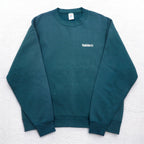 JERZEES 90s USA made sweatshirt L green cotton fleece lining Nabisco US company one point