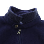 Polo Ralph Lauren 90s Short Fleece Harrington Jacket XL Navy Chin Strap Small Pony Embroidery