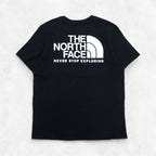THE NORTH FACE バックロゴプリント Tシャツ L ブラック コットン US規格