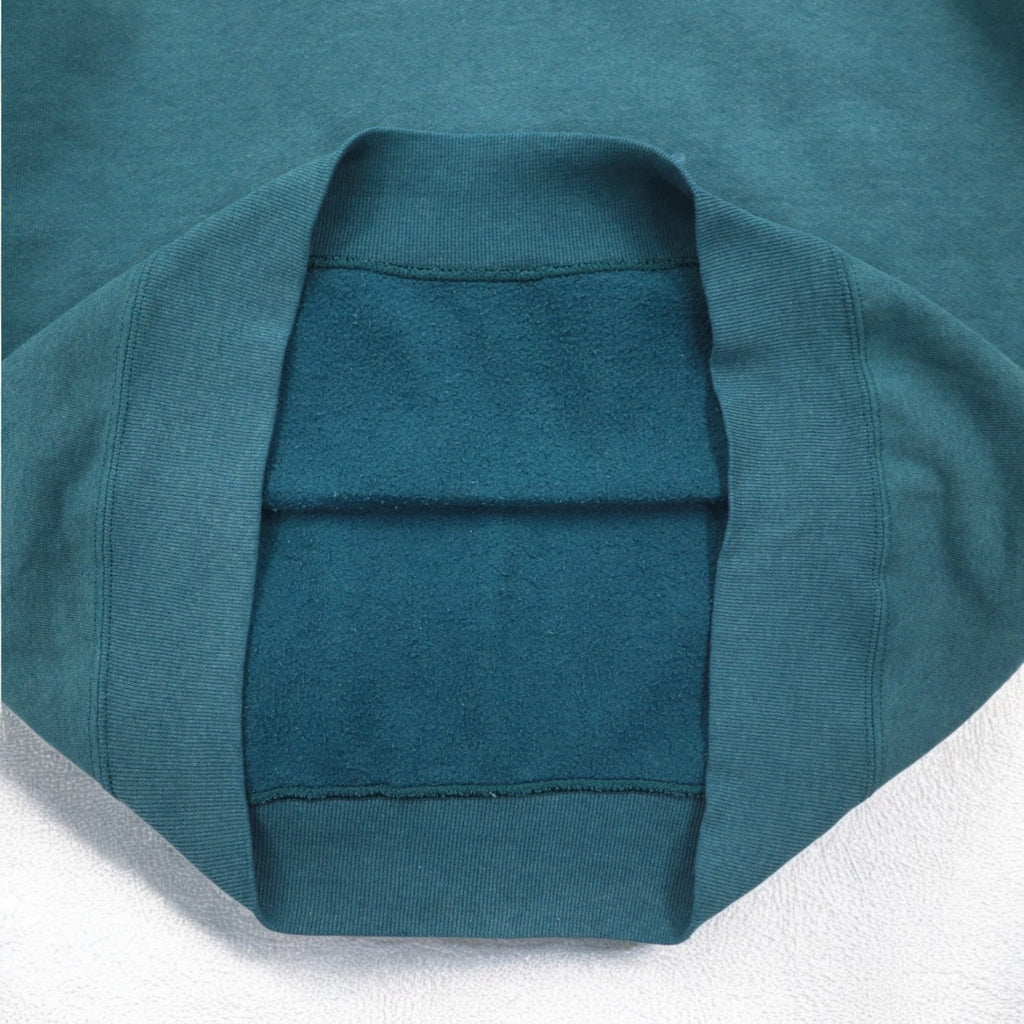 JERZEES 90s USA made sweatshirt L green cotton fleece lining Nabisco US company one point