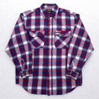 Wrangler TRAIL 90s Flannel Work Shirt, Medium, Blue, Check, Cotton