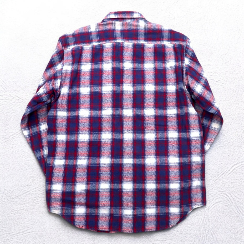 Wrangler TRAIL 90s Flannel Work Shirt, Medium, Blue, Check, Cotton