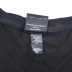 HARLEY DAVIDSON Double-sided Print V-neck T-shirt 2XL Black Bike WISCONSIN