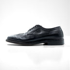 Churchill Wingtip Full Brogue Dress Shoes, Size 27.5cm, Black Grain Leather, 70084