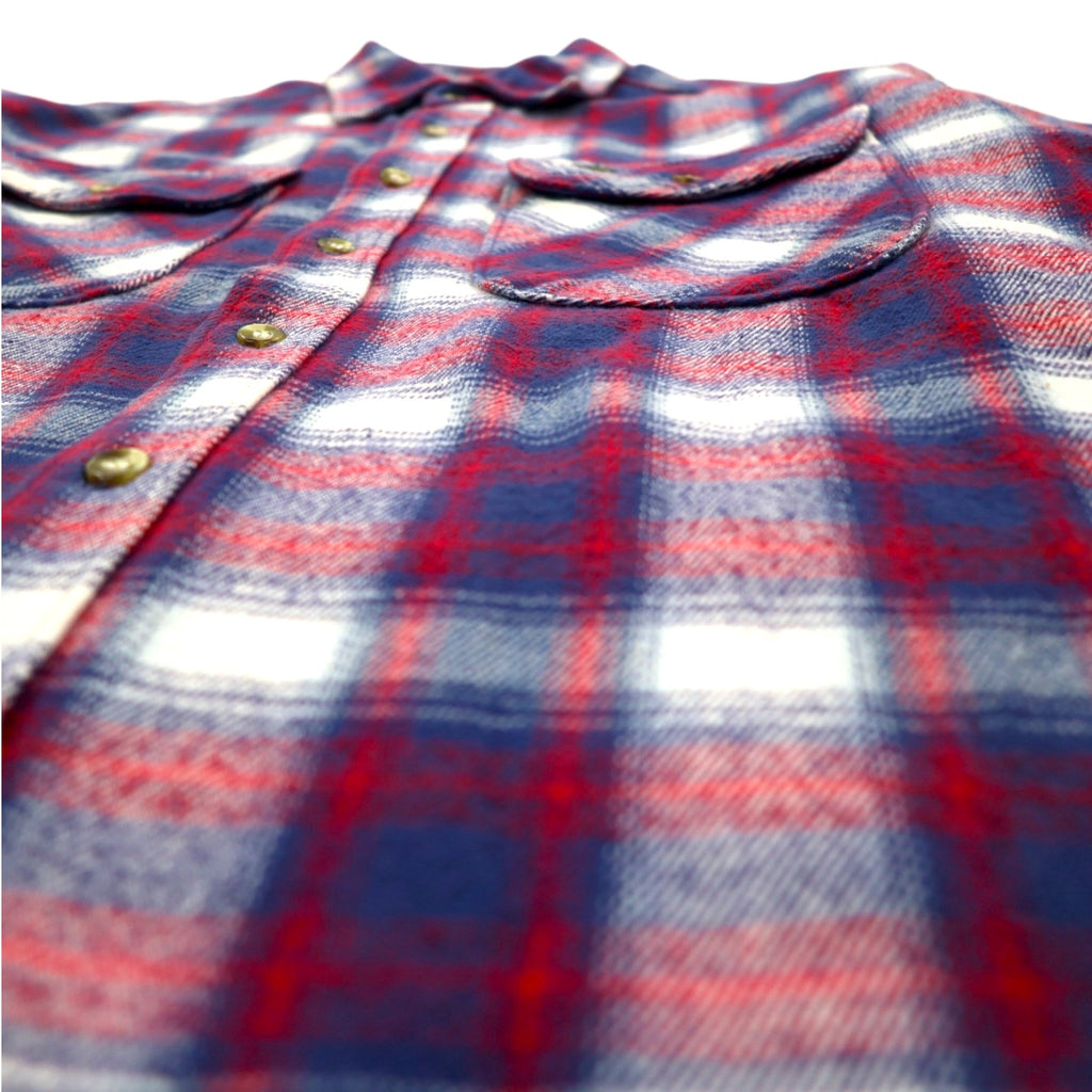 Wrangler TRAIL 90s Flannel Work Shirt, Medium, Blue, Check, Cotton