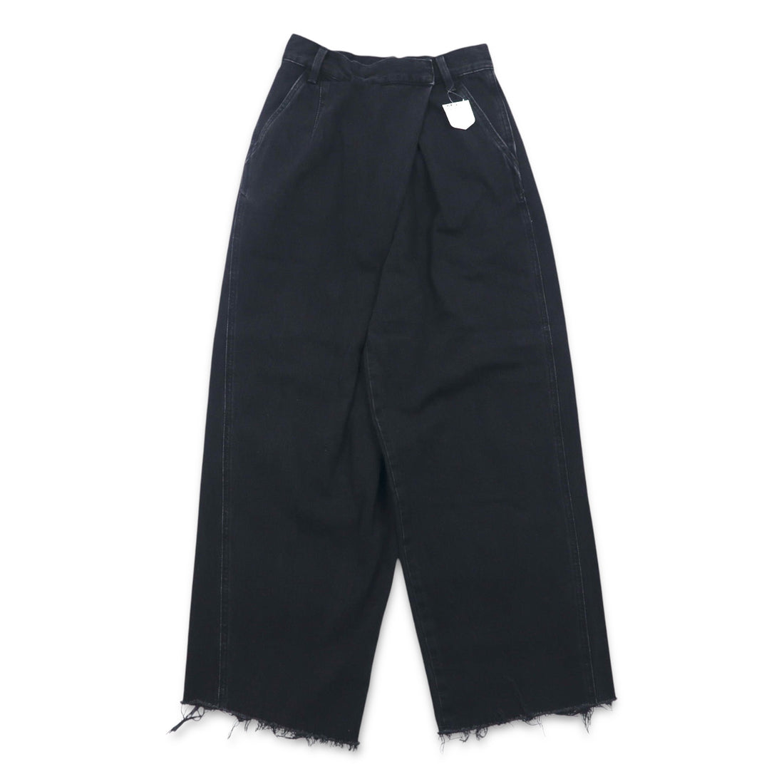 Lee Wrap Pants Wide Denim Pants XS Black Cut-off LL6072-383 Unused