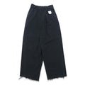 Lee ラップパンツ ワイド デニムパンツ XS ブラック カットオフ LL6072-383 未使用品