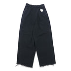 Lee ラップパンツ ワイド デニムパンツ XS ブラック カットオフ LL6072-383 未使用品