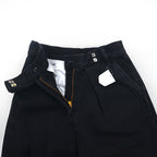 Lee ラップパンツ ワイド デニムパンツ XS ブラック カットオフ LL6072-383 未使用品