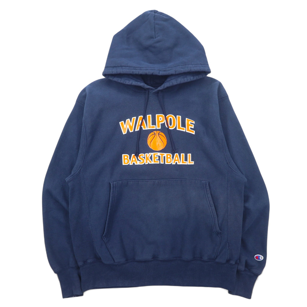 日本然リトテ-古着オンライン-Champion PREMIUM リバースウィーブ REVERSE WEAVE プルオーバー パーカー M ネイビー コットン WALPOLE BASKETBALL エルサルバドル製-Champion PREMIUM REVERSE WEAVE Pullover Hoodie M Navy Cotton WALPOLE BASKETBALL El Salvador Made