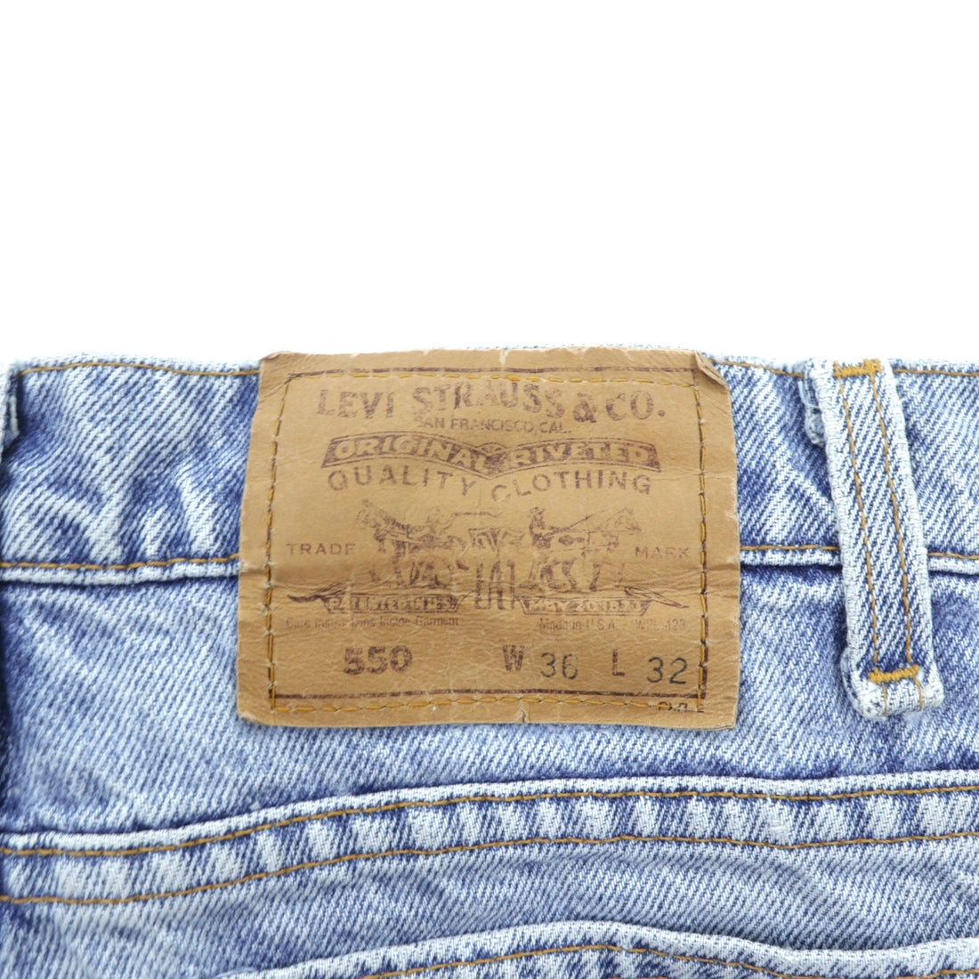 Levi's 90年代 USA製 550 バギー RELAXED FIT テーパード デニムパンツ ジーンズ L インディゴ 40550-0289