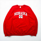 Vintage Collage Sweatshirt, GILDAN College Print, Red, XL, NEBRASKA
