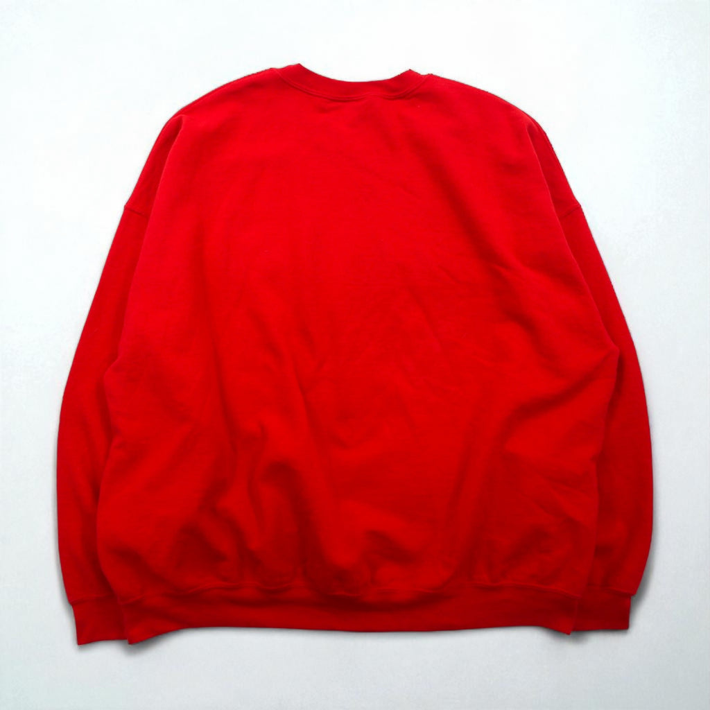 Vintage Collage Sweatshirt, GILDAN College Print, Red, XL, NEBRASKA