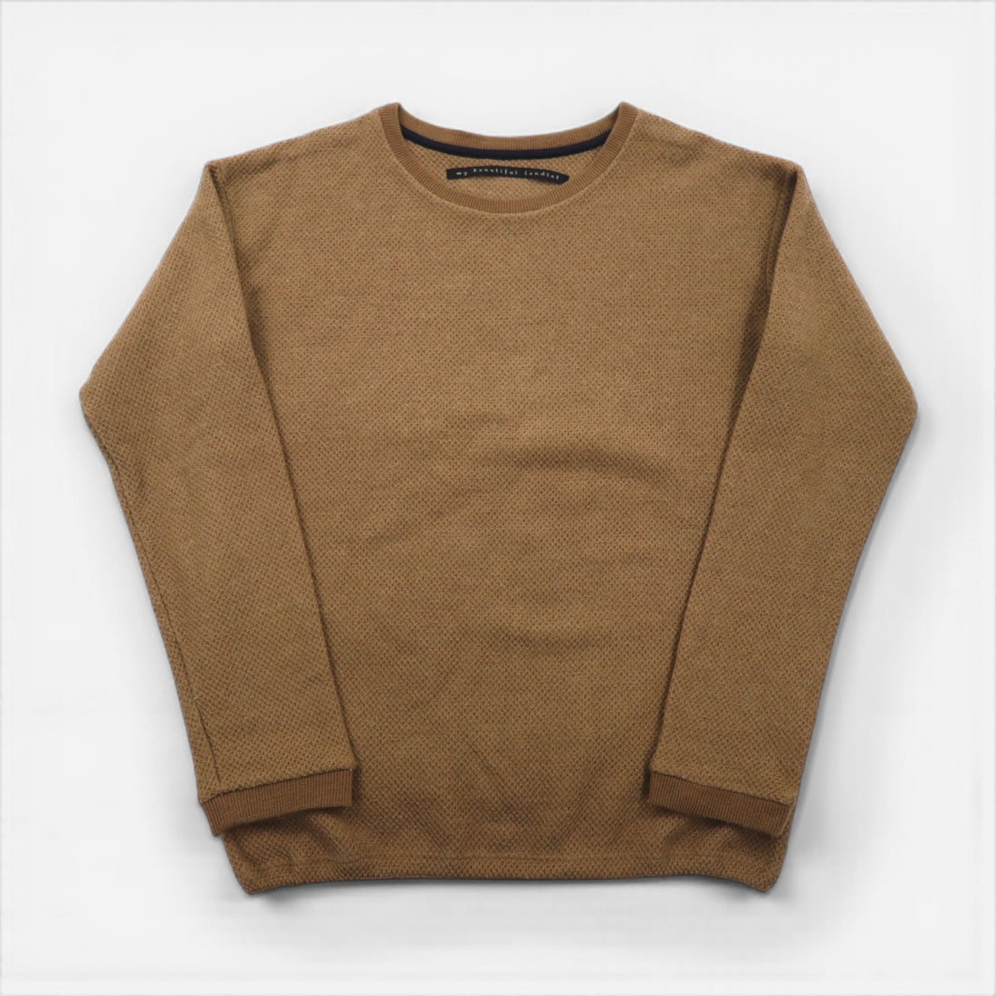 my beautiful landlet Knit Sweater, Size M, Beige, Barufy Wool Jersey, WM04-CS162041, Made in Japan