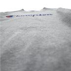 Champion Crew Neck Sweatshirt M Grey Cotton Logo Print C3-H004