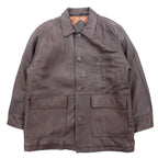 日本然リトテ-古着オンライン-Vintage Lamb Leather Car Coat 90年代 ラムレザー カーコート M ブラウン 羊革 裏地ペイズリー-Vintage Lamb Leather Car Coat 90's Lamb Leather Car Coat M Brown Sheep Leather Lining Paisley