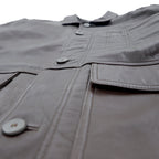 Vintage Lamb Leather Car Coat 90s Lamb Leather Car Coat M Brown Sheepskin Paisley Lining
