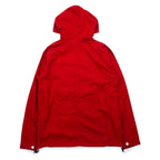 TOMMY Anorak Parka S Red Cotton Half Zip Drawstring Kangaroo Pocket