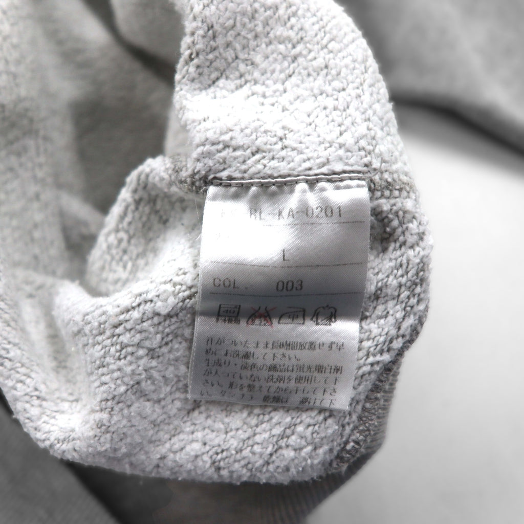 Polo Ralph Lauren 90年代 日本製 スウェット トレーナー L グレー コットン ダメージ加工