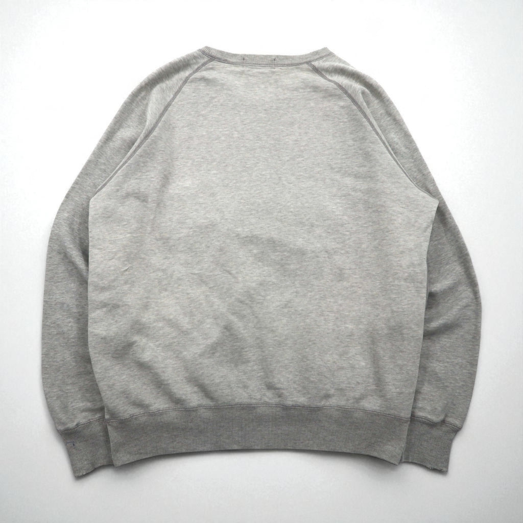 Polo Ralph Lauren 90年代 日本製 スウェット トレーナー L グレー コットン ダメージ加工
