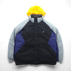NAUTICA Reversible Volume Down Jacket 2XL Multicolor Drawcord Hood Storage