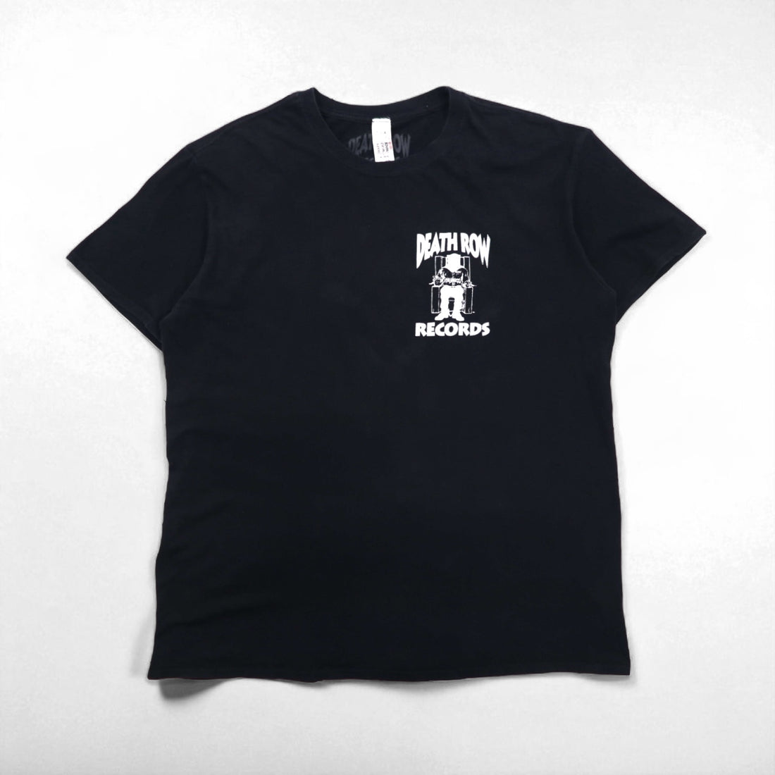 DEATH ROW RECORDS British hip hop label T-shirt L Black double-sided print